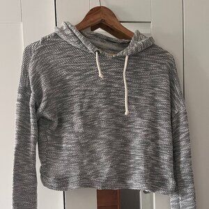 Crop knit hoodie from Quarry, Gray, Medium